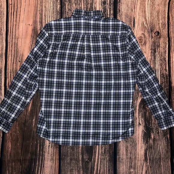 Johnnie O Denali Laguna Blue Men's Large Plaid‎ Flannel Collared Button-Up Shirt - Picture 4 of 4